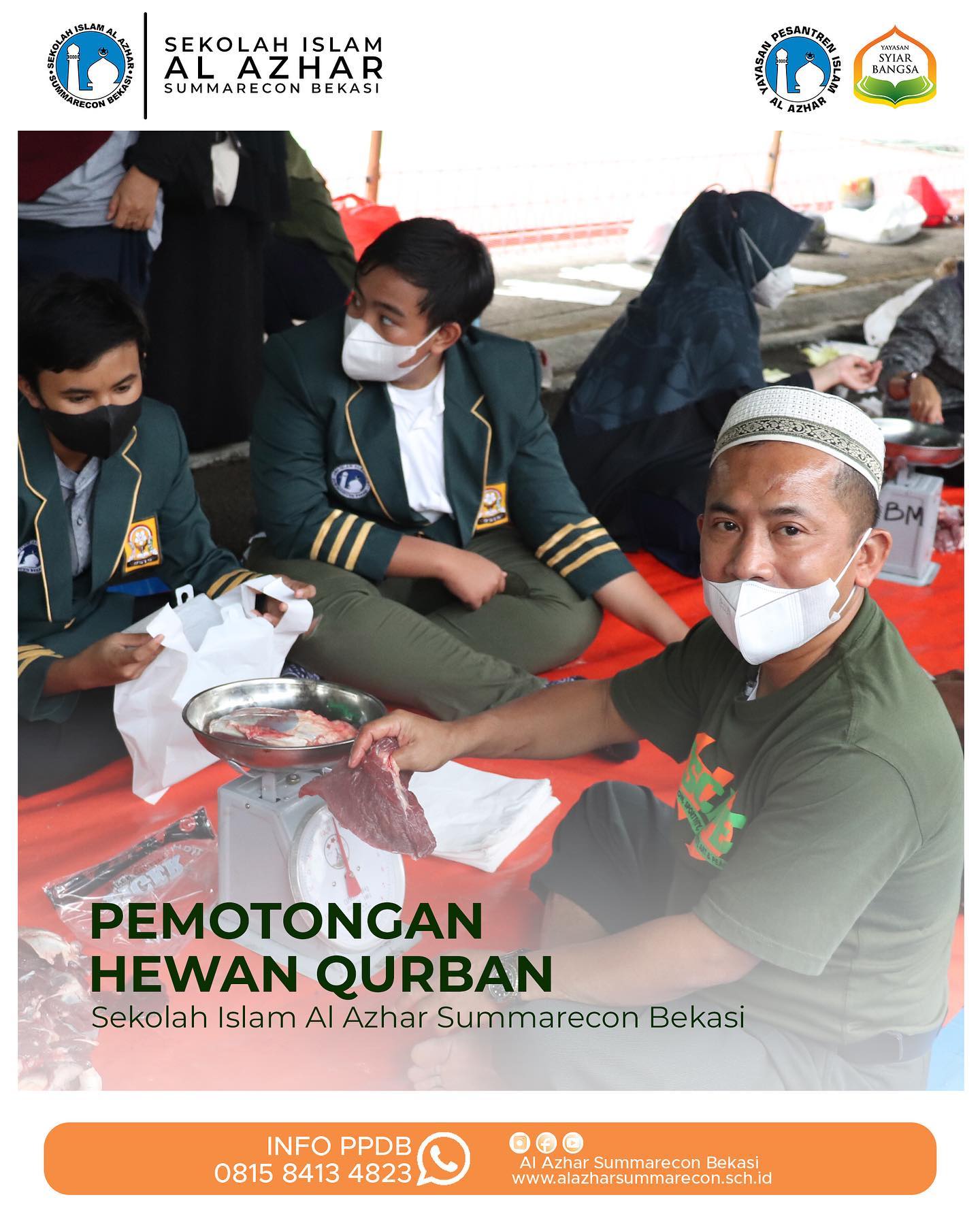 Pemotongan Hewan Kurban Sekolah Islam Al Azhar Summarecon Bekasi